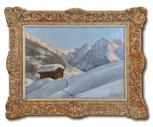 Paesaggio Innevato, Klosters Cavadurli, Silvretta, Svizzera 